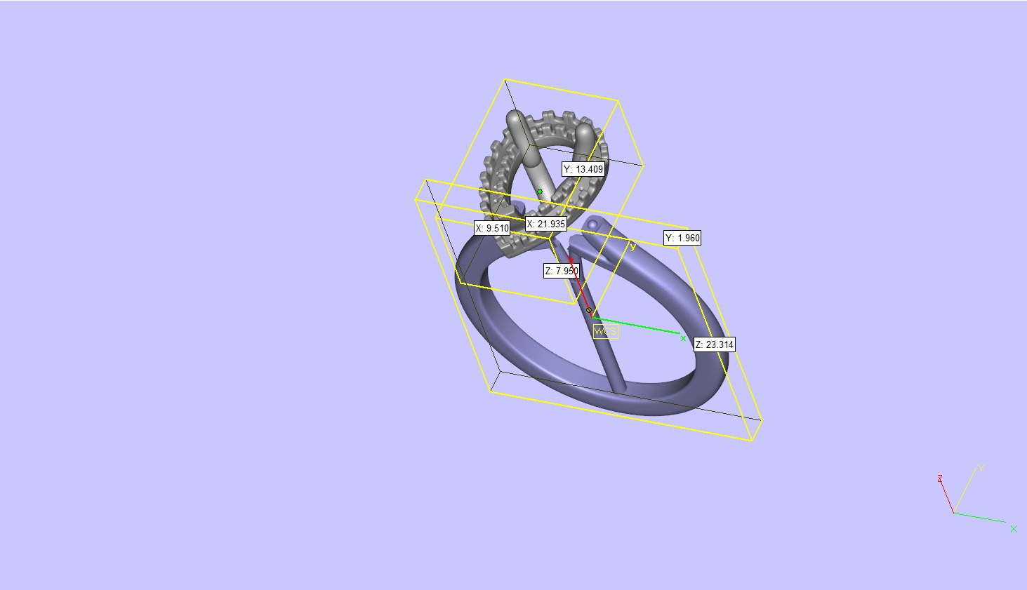 Pear Cut Halo Engagement Ring 3D print model_25