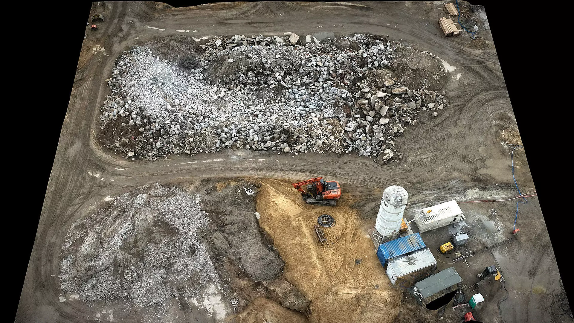 construction-site debris terrain machinery pt2 dronescan Low-poly 3D model_0