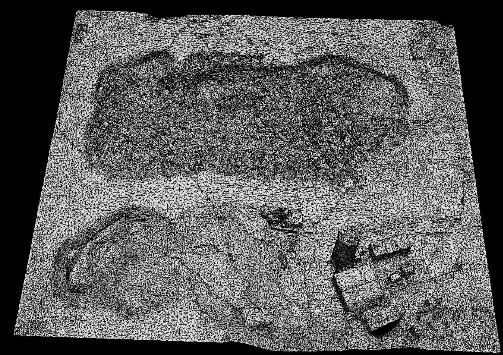 construction-site debris terrain machinery pt2 dronescan Low-poly 3D model_4