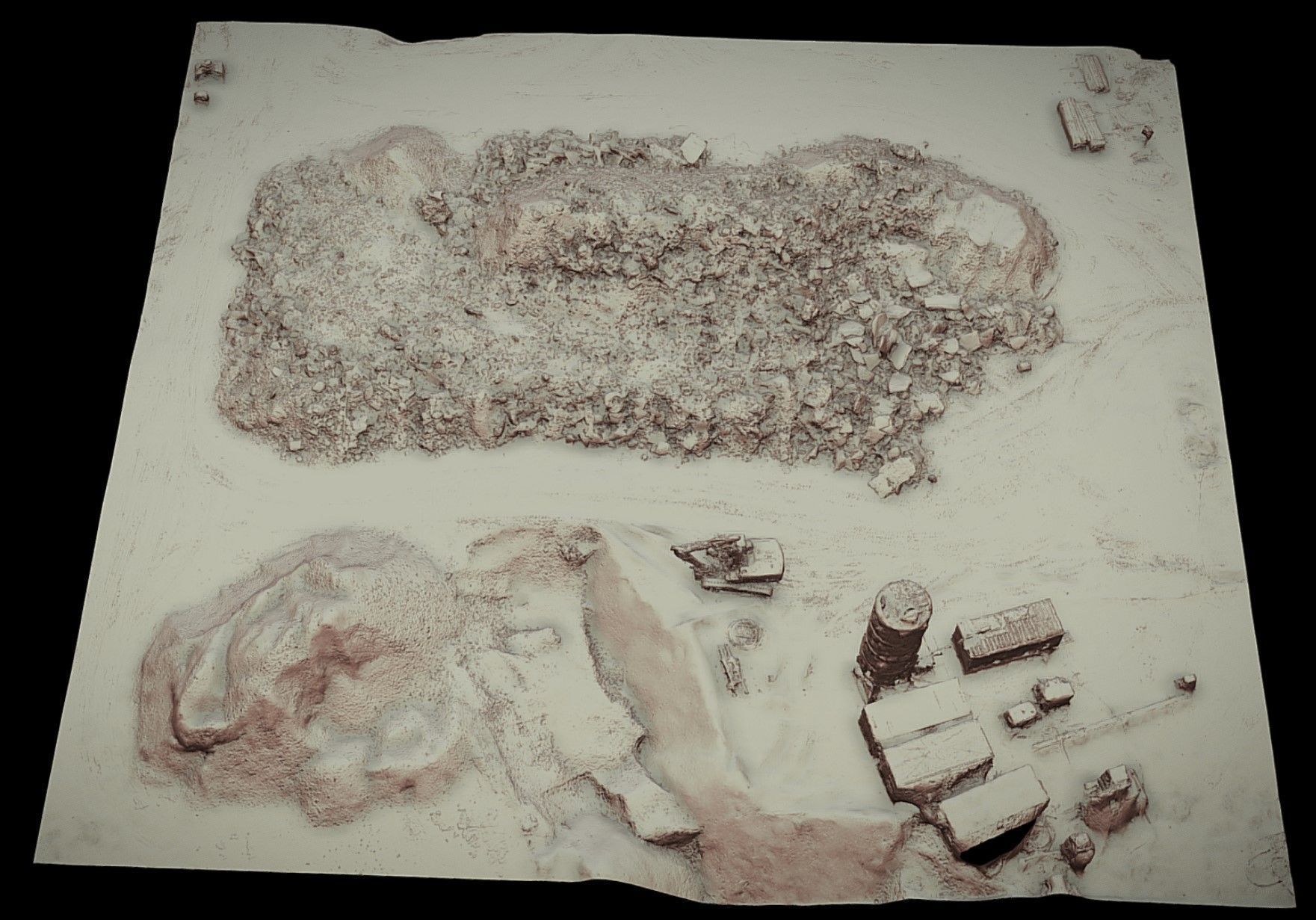 construction-site debris terrain machinery pt2 dronescan Low-poly 3D model_3