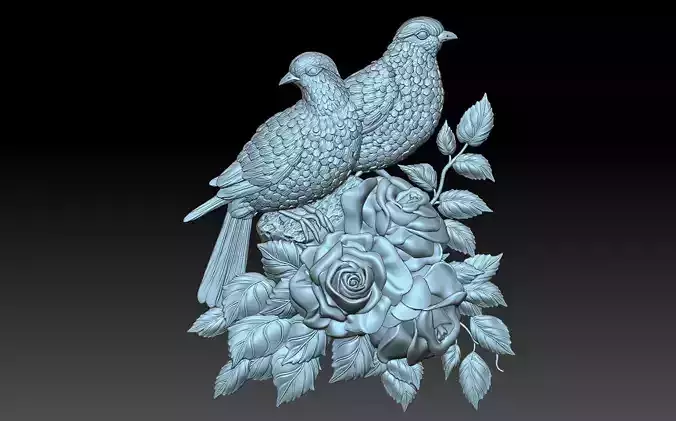 Flowers and birds