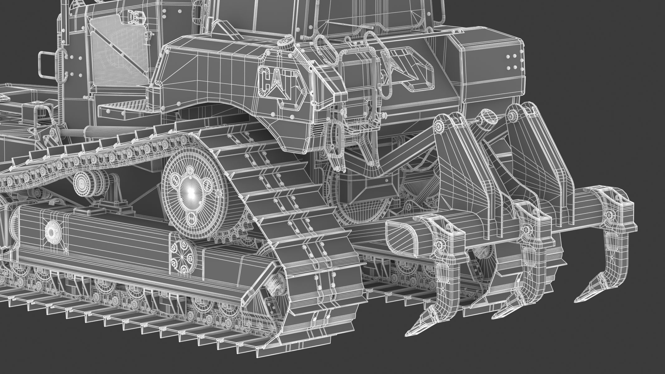 CAT Medium Dozers D6 XE 3D model_39