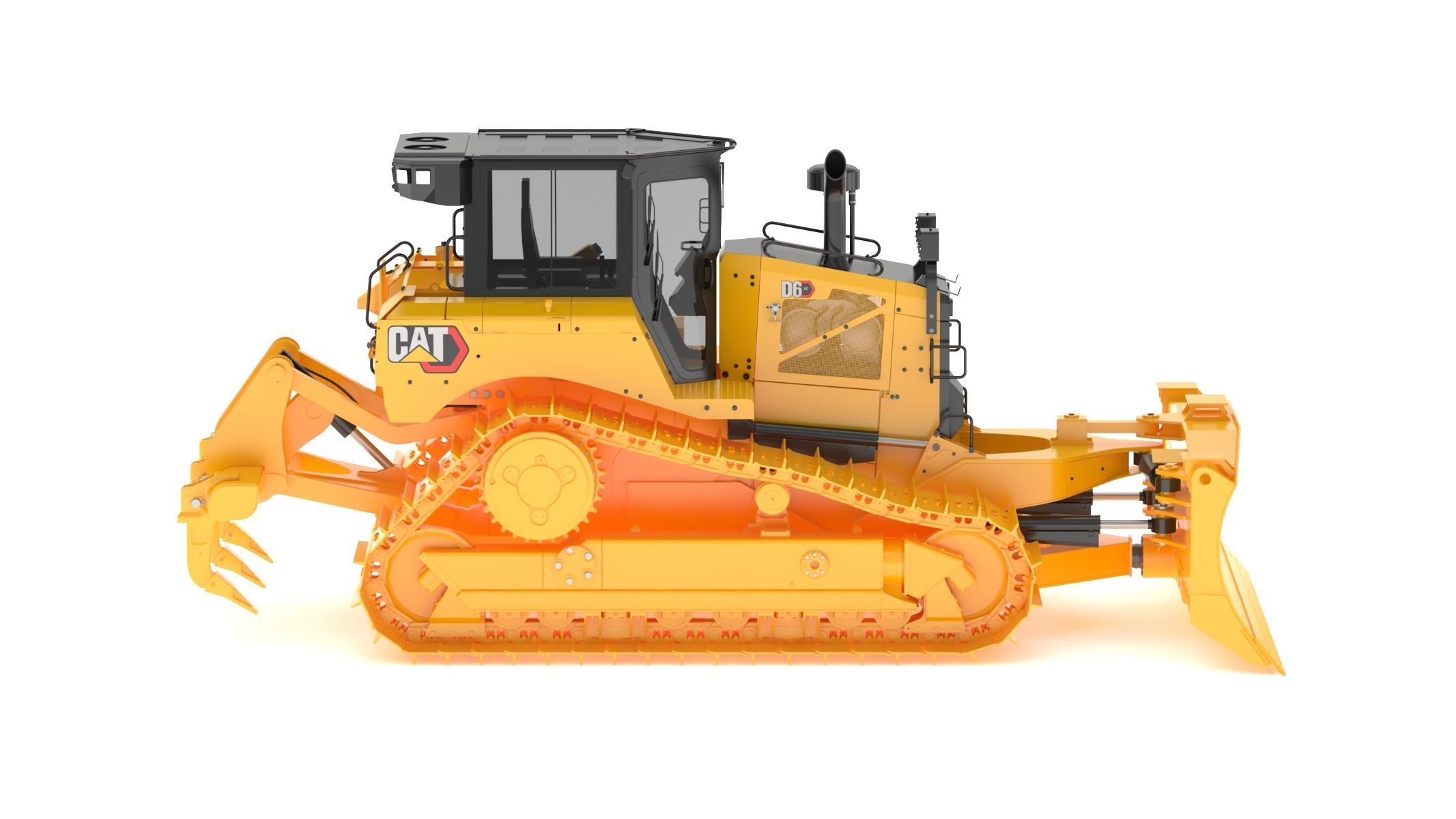 CAT Medium Dozers D6 XE 3D model_4