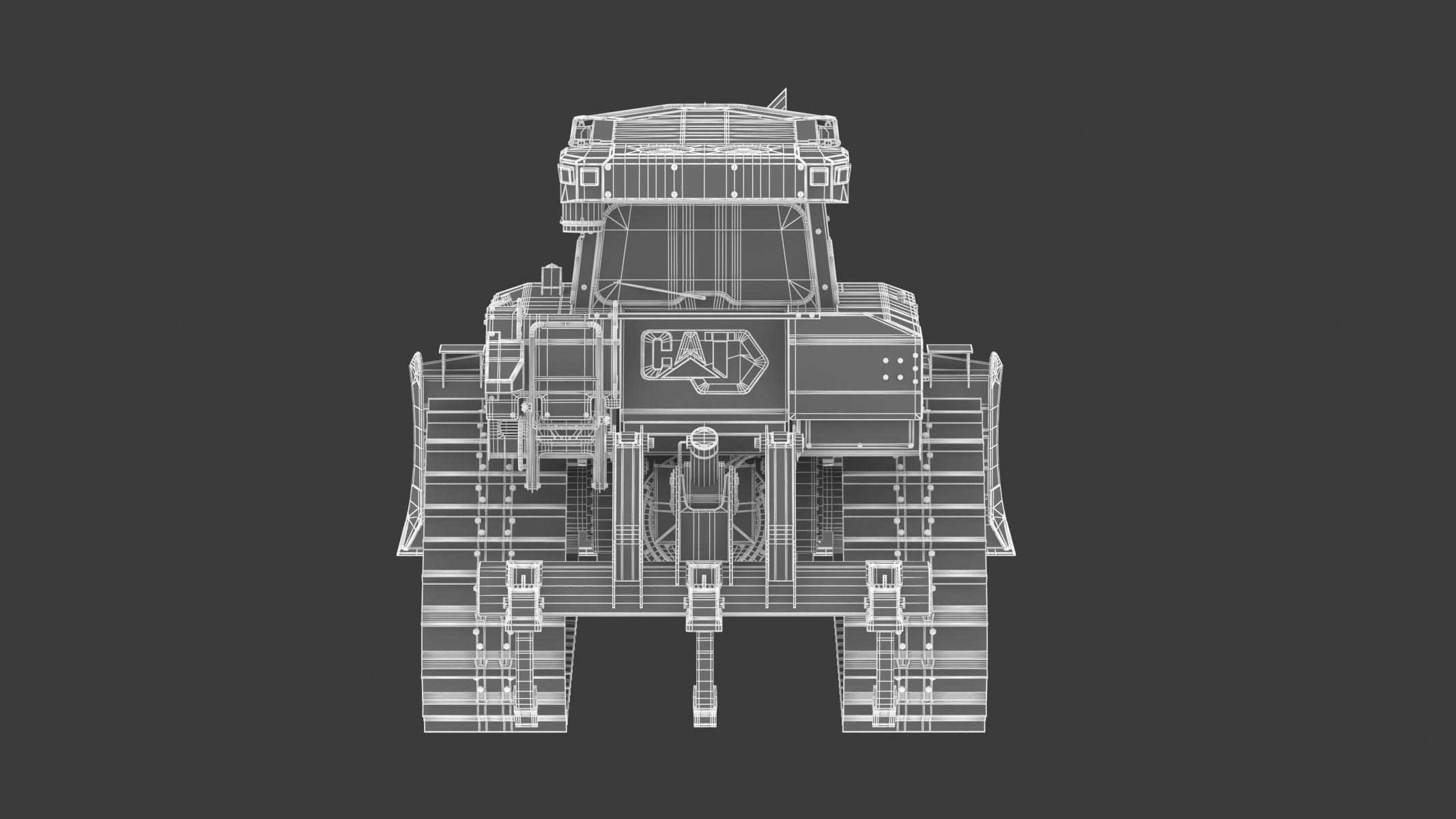 CAT Medium Dozers D6 XE 3D model_28
