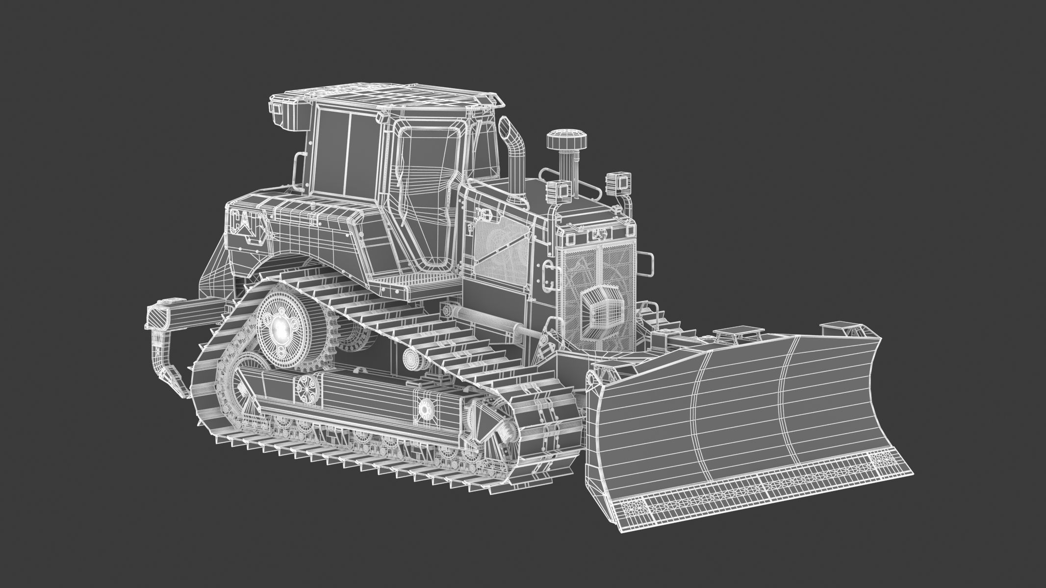 CAT Medium Dozers D6 XE 3D model_25
