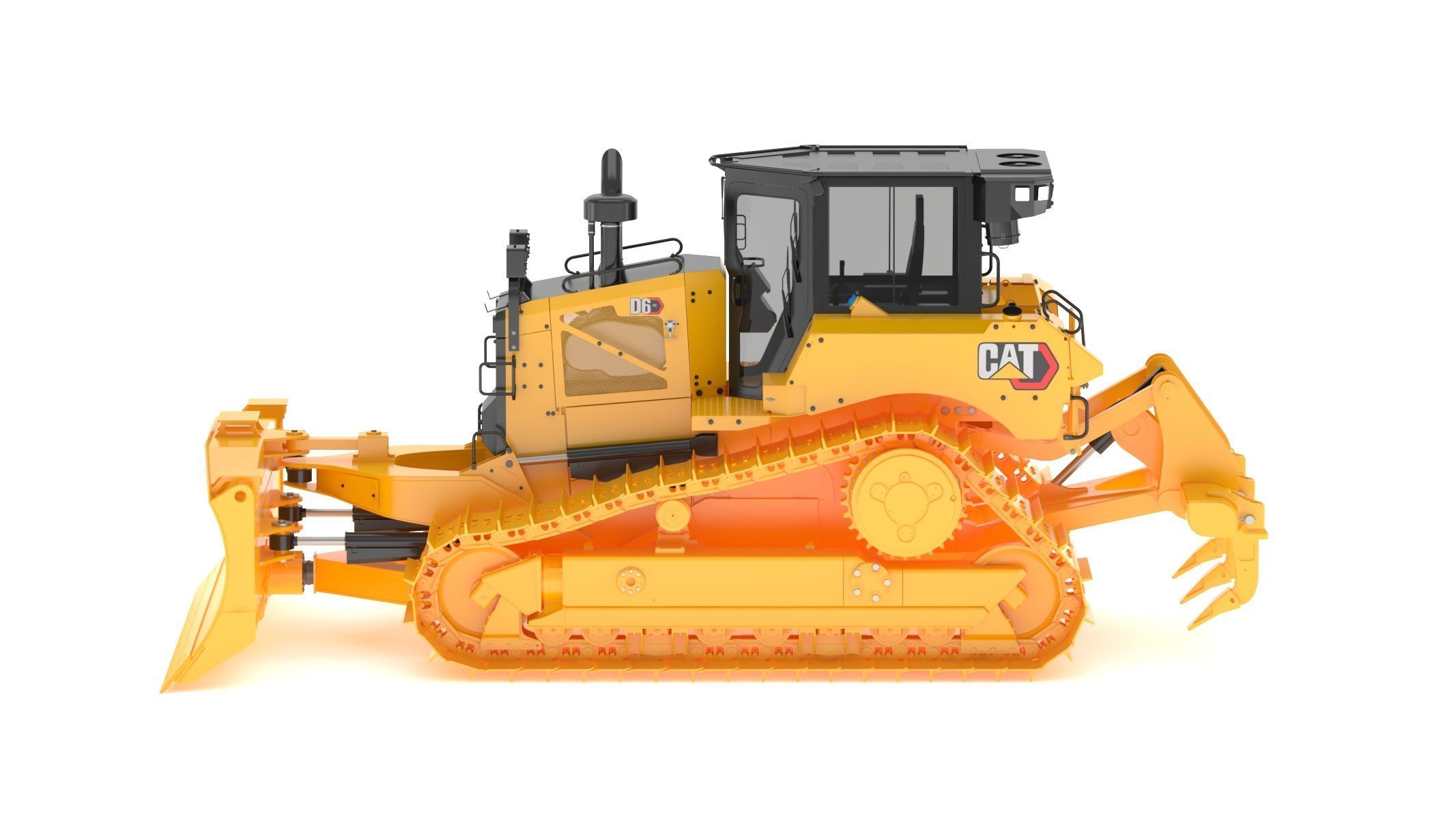 CAT Medium Dozers D6 XE 3D model_1