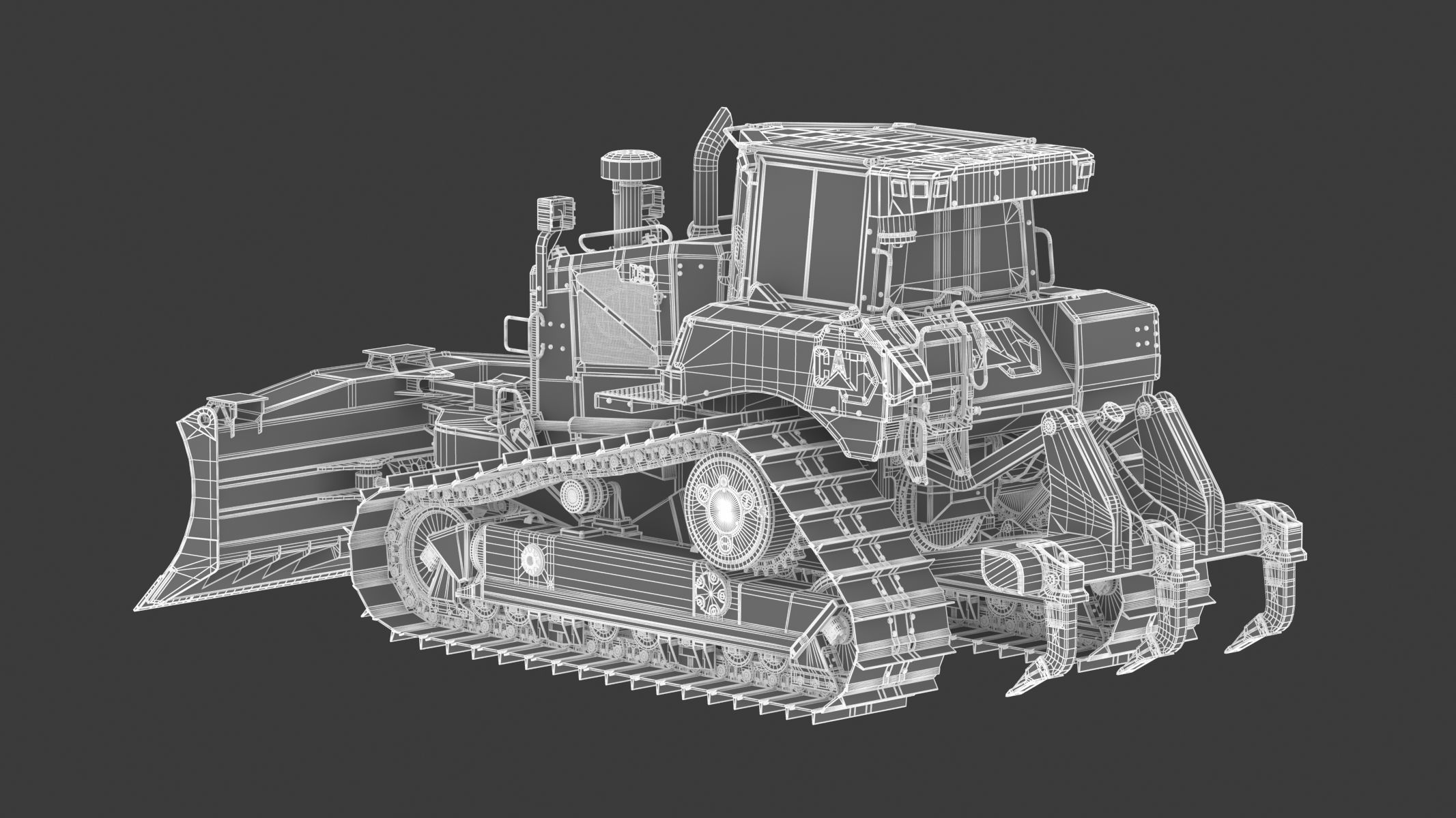CAT Medium Dozers D6 XE 3D model_29