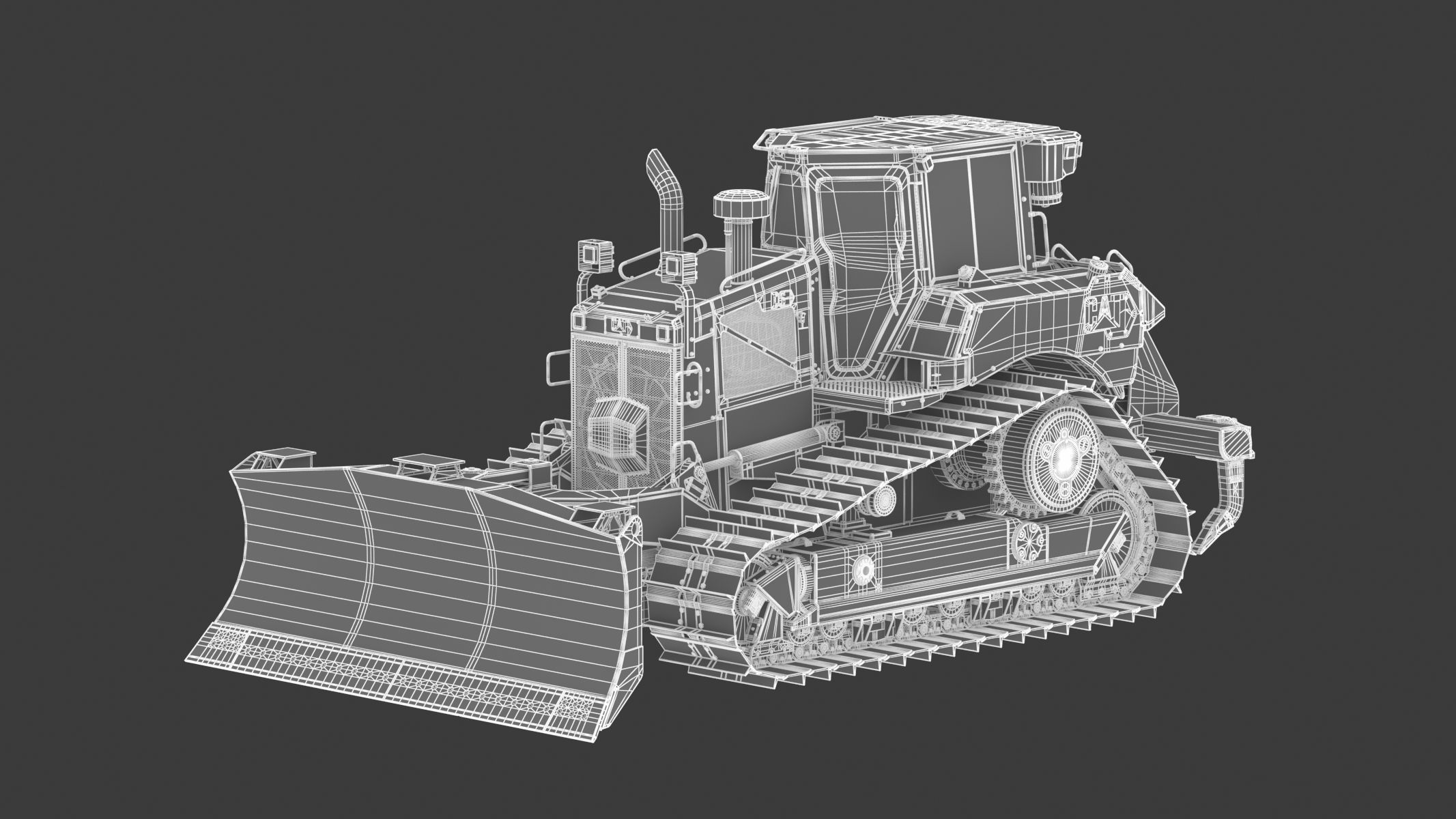 CAT Medium Dozers D6 XE 3D model_23