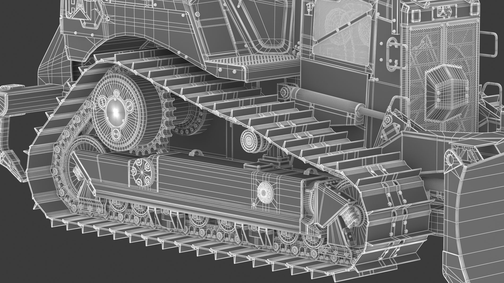 CAT Medium Dozers D6 XE 3D model_35