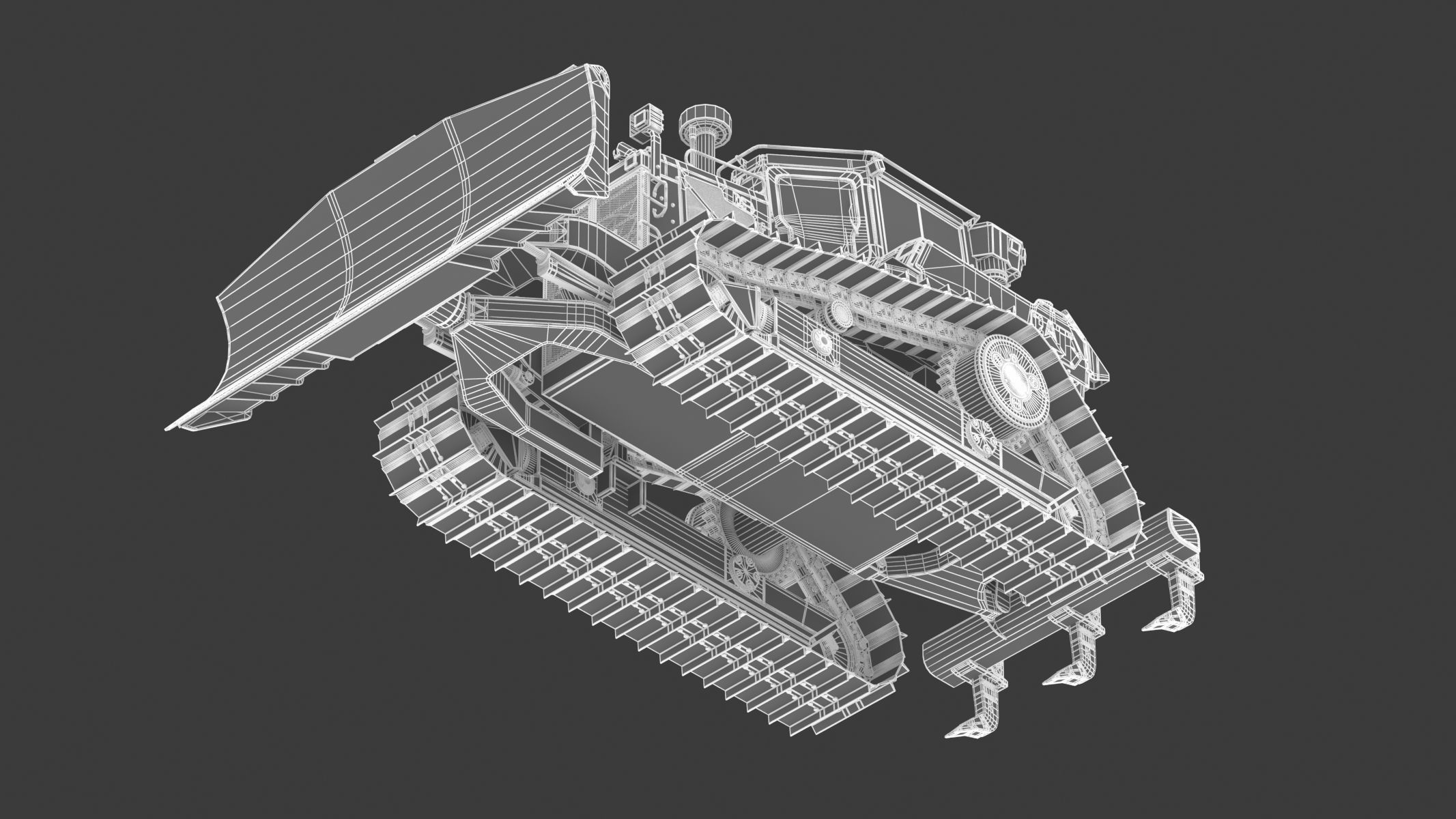 CAT Medium Dozers D6 XE 3D model_31