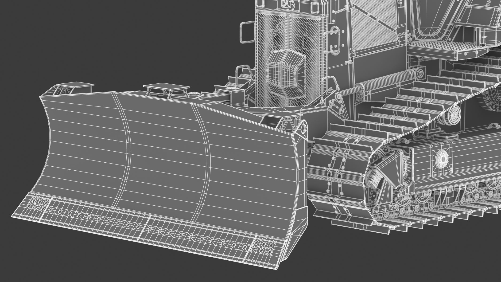 CAT Medium Dozers D6 XE 3D model_33