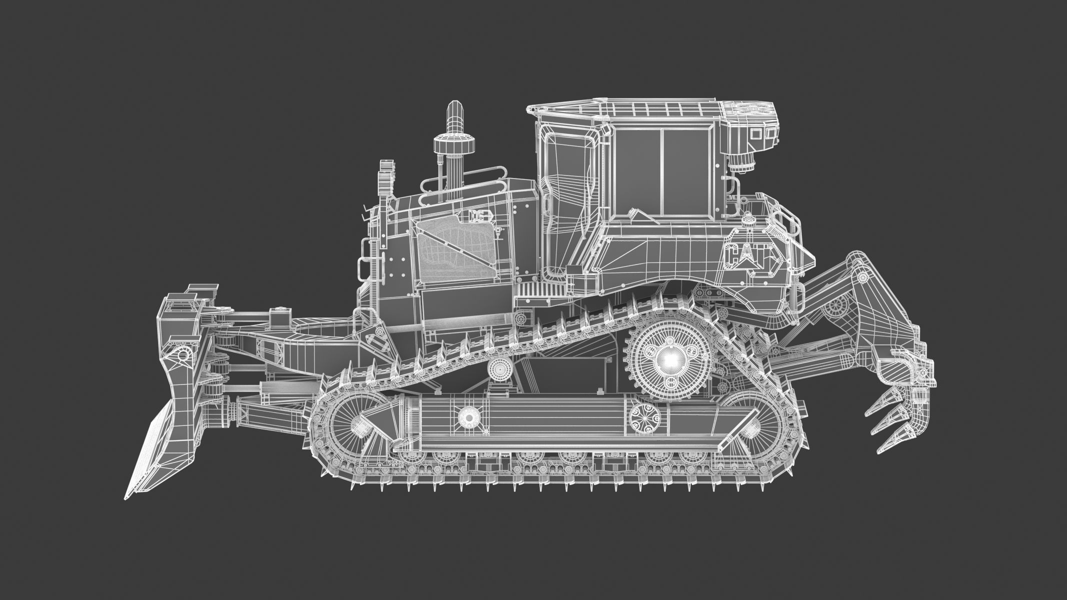 CAT Medium Dozers D6 XE 3D model_22
