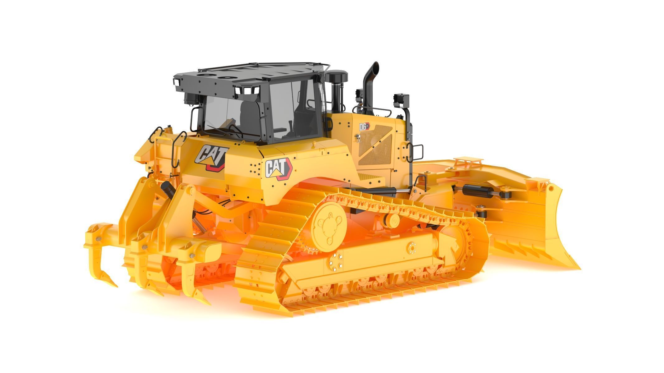 CAT Medium Dozers D6 XE 3D model_5