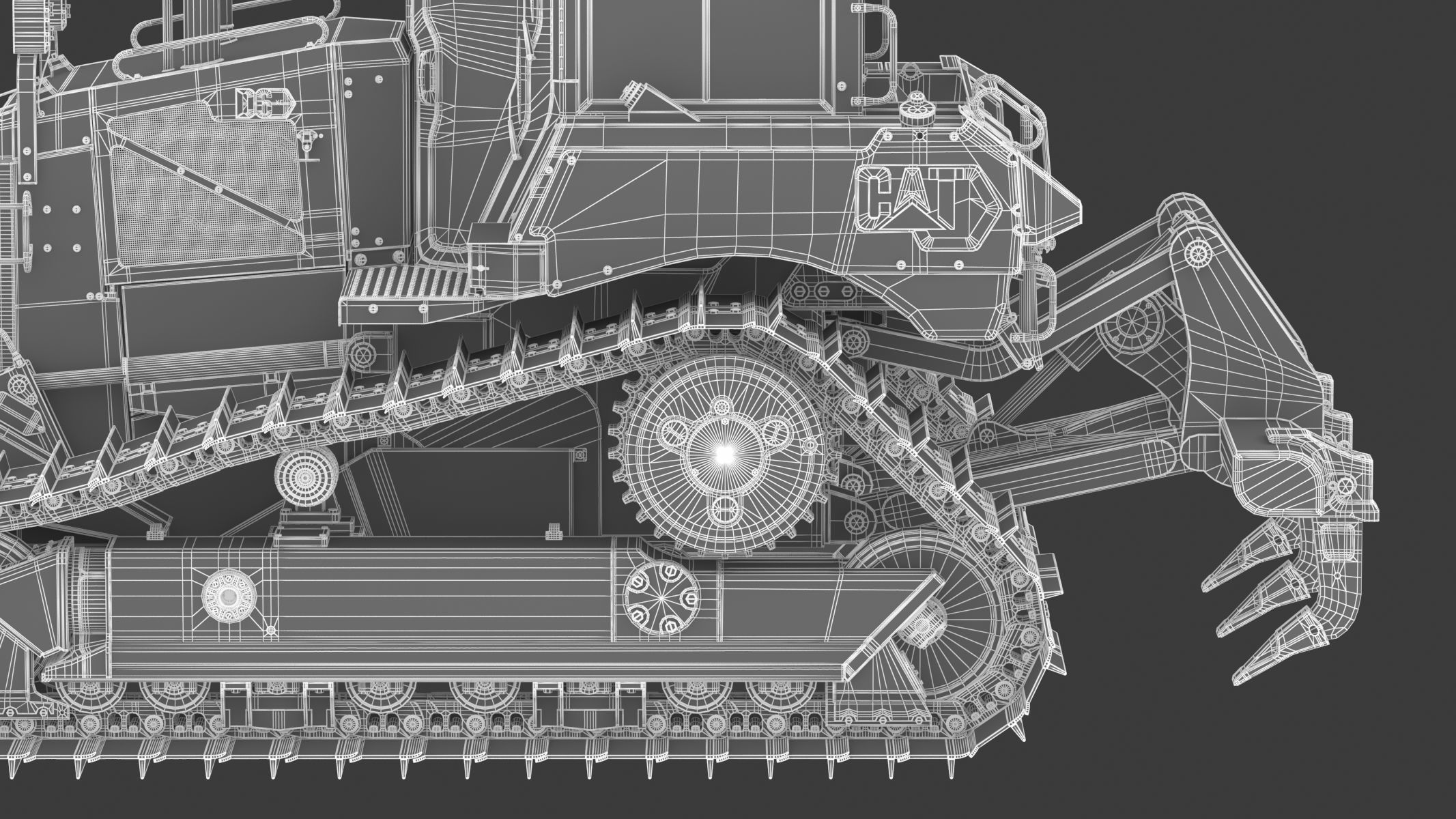CAT Medium Dozers D6 XE 3D model_32