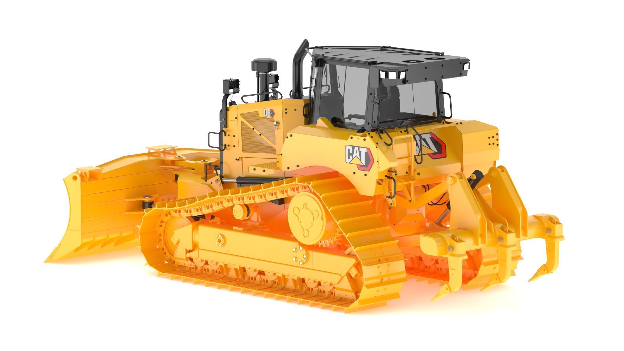 CAT Medium Dozers D6 XE 3D model_7