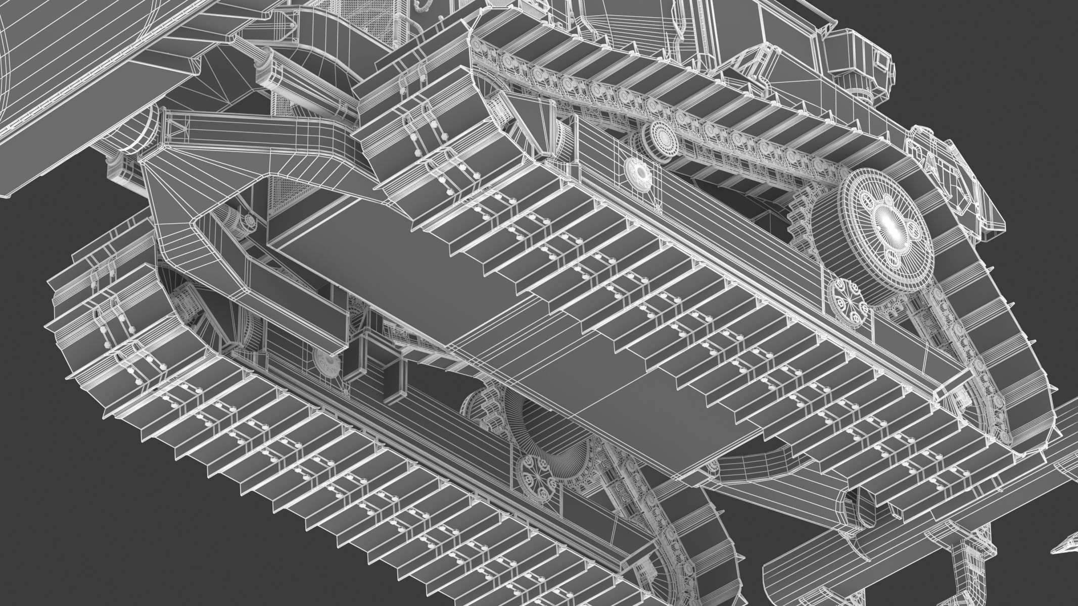 CAT Medium Dozers D6 XE 3D model_41