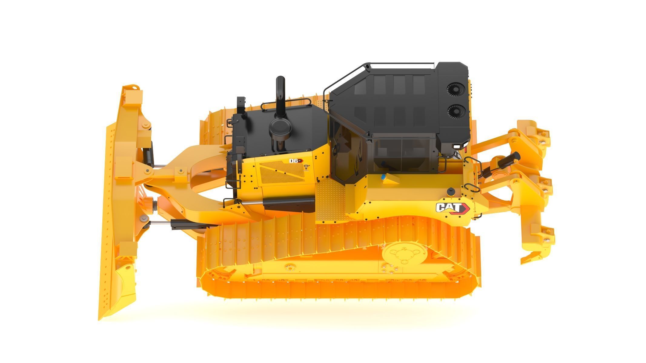 CAT Medium Dozers D6 XE 3D model_8