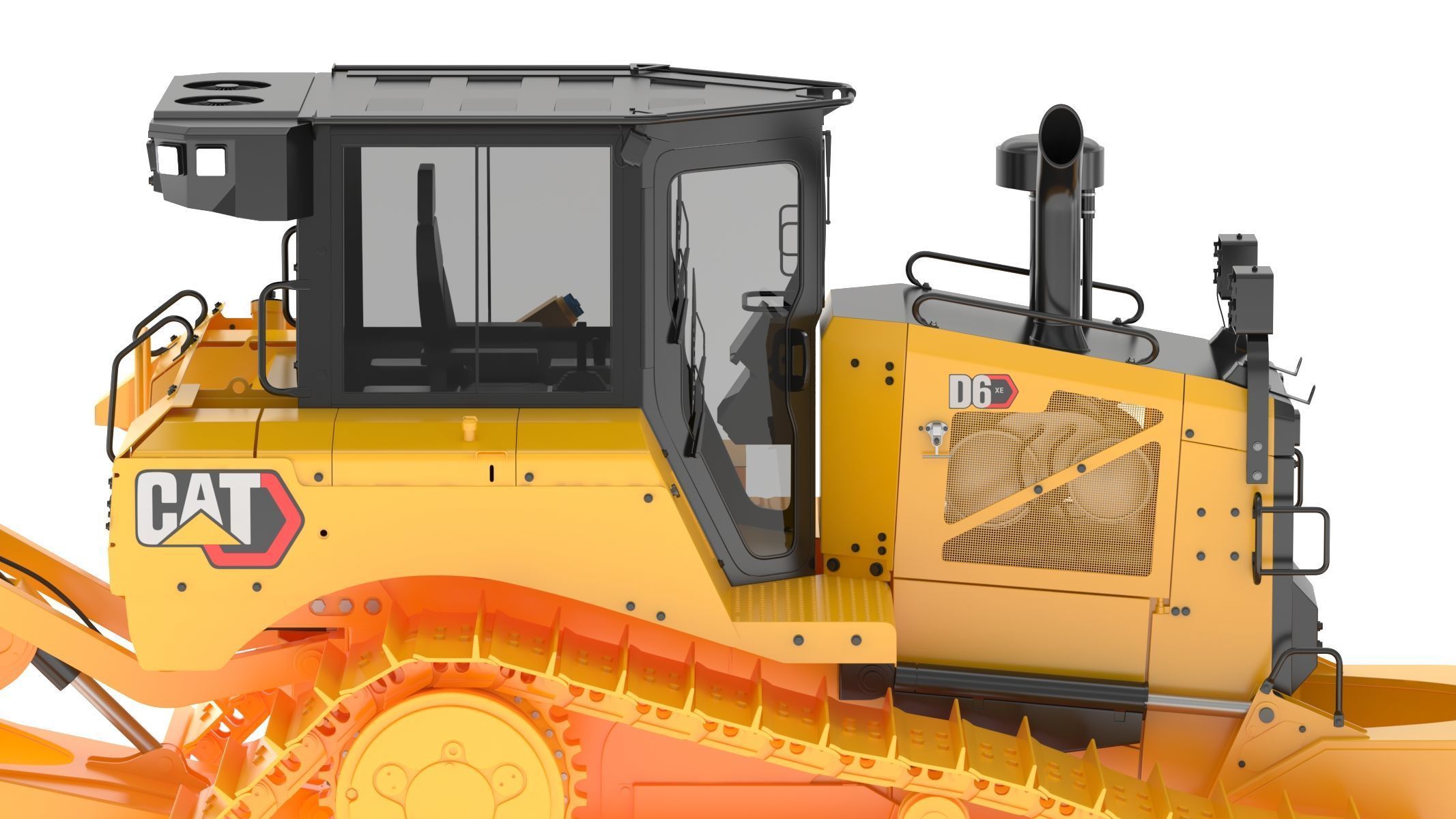 CAT Medium Dozers D6 XE 3D model_14