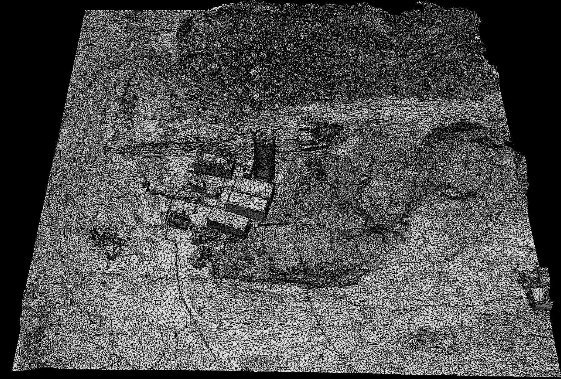 construction-site debris terrain machinery pt3 dronescan Low-poly 3D model_4