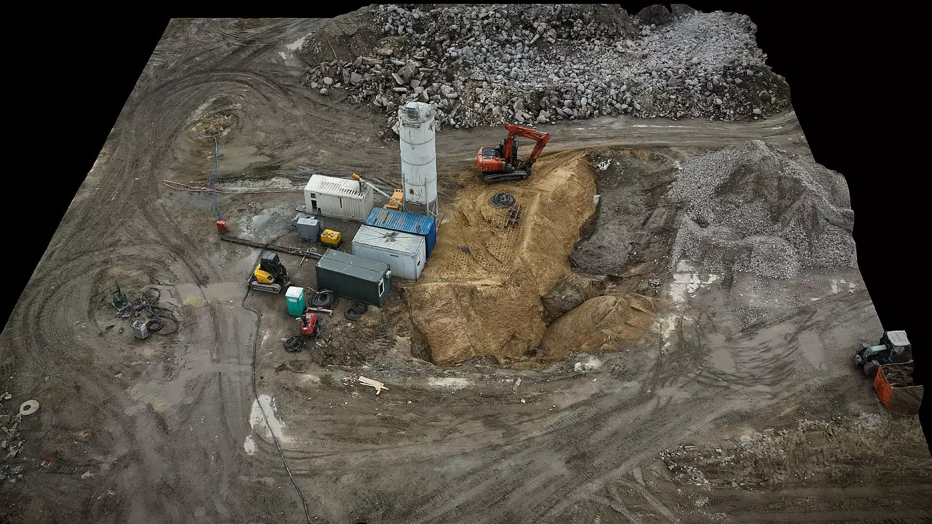 construction-site debris terrain machinery pt3 dronescan Low-poly 3D model_0