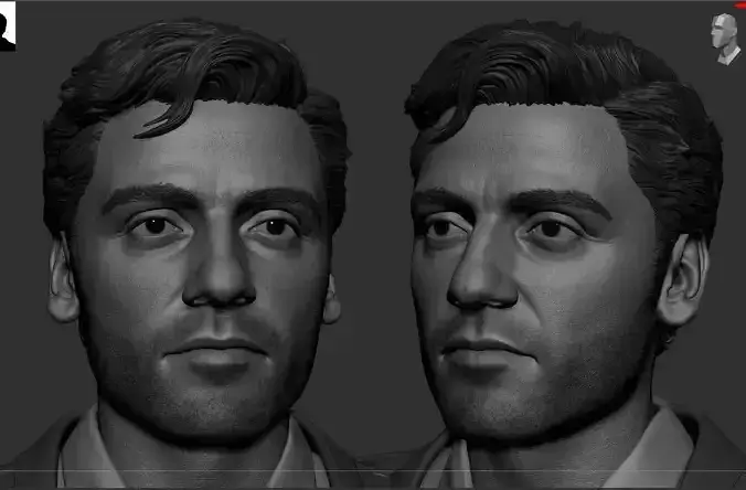 Oscar Isaac -Poe Dameron Head