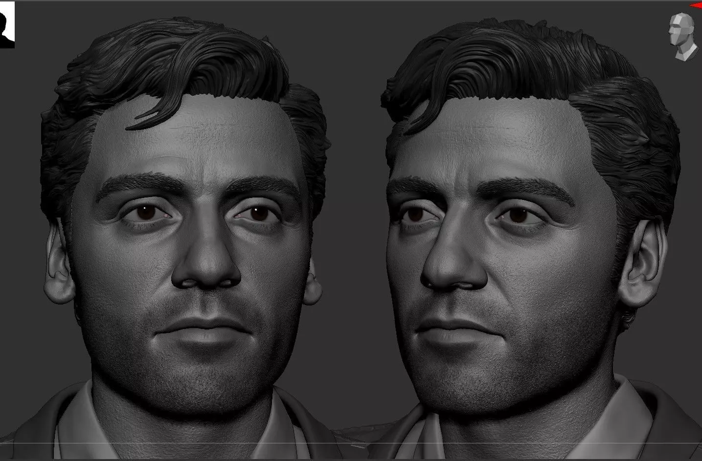 Oscar Isaac -Poe Dameron Head 3D print model_0