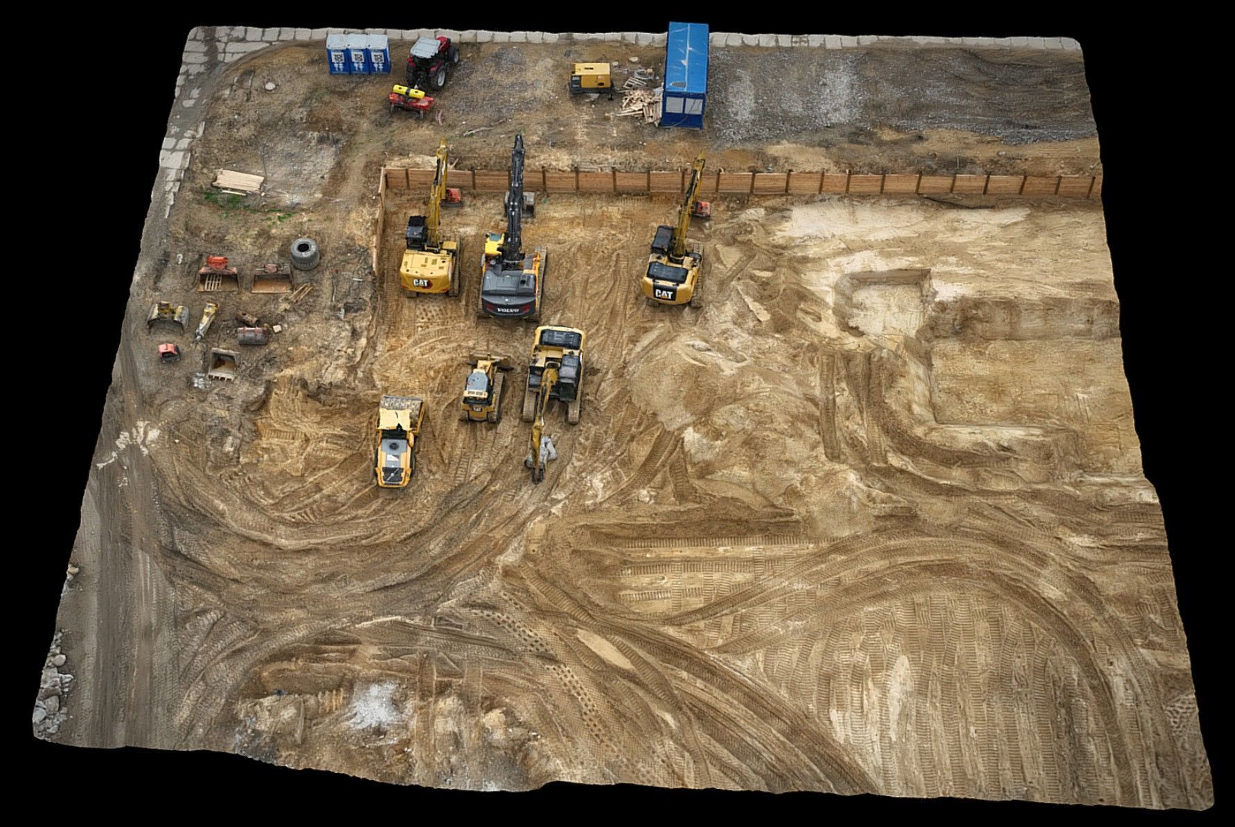 construction-site terrain trucks machinery pt5 dronescan Low-poly 3D model_2