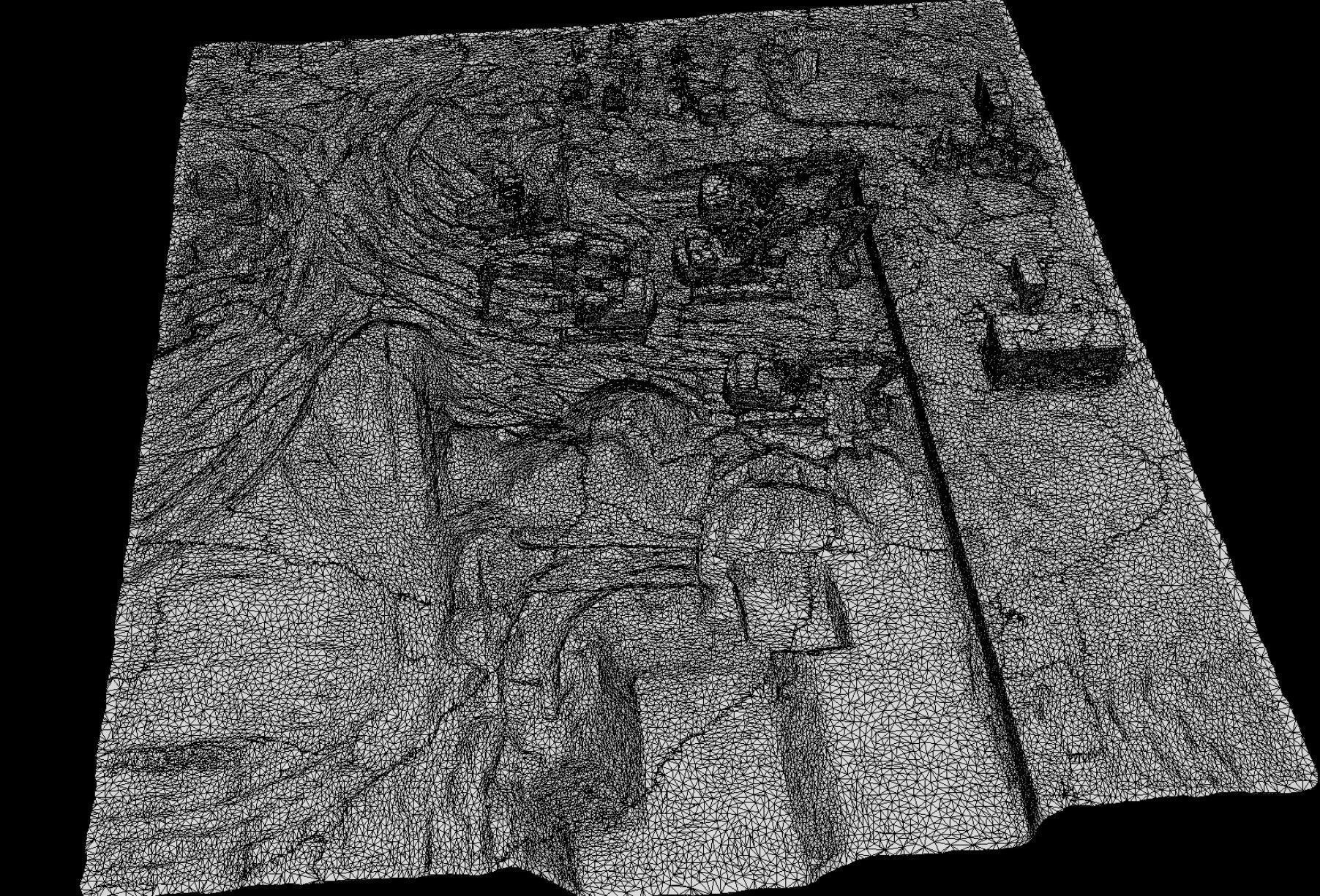 construction-site terrain trucks machinery pt5 dronescan Low-poly 3D model_4