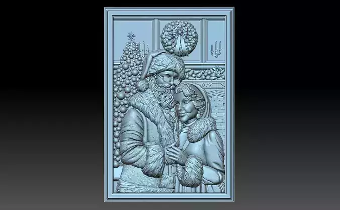 Mr  and Mrs  Santa 3D print model