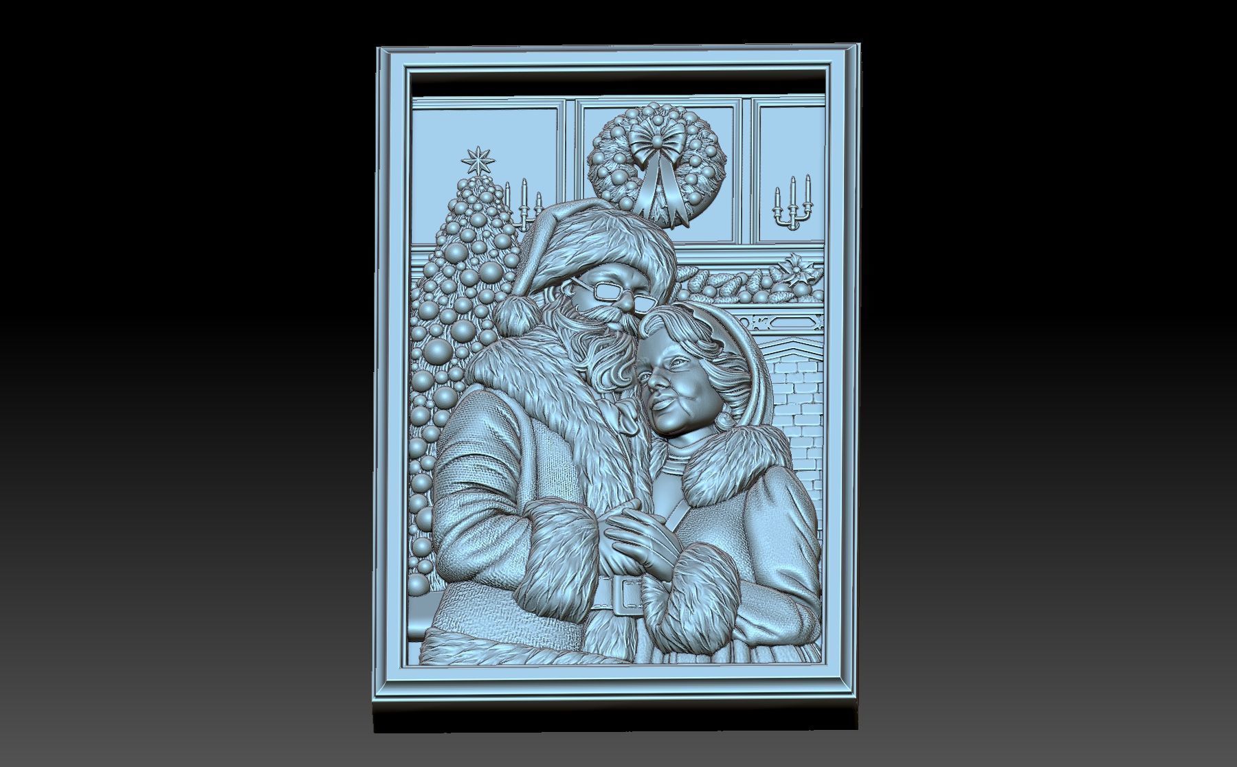 Mr  and Mrs  Santa 3D print model_3