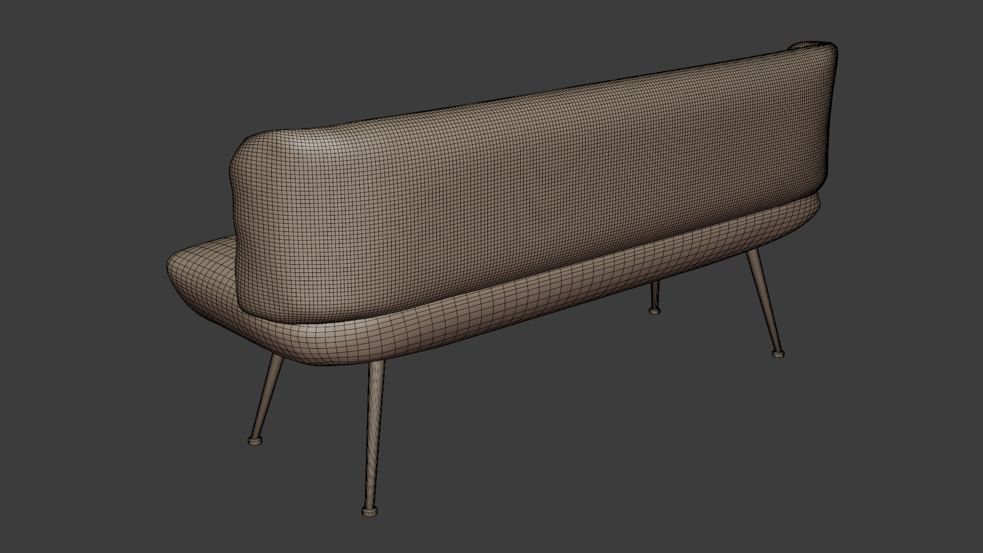 Compact sofa in Scandinavian style 3D model_7