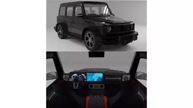 Mercedes-Benz G class with Interior 3D model