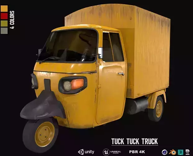 Tuck Tuck Truck Low-poly 3D model