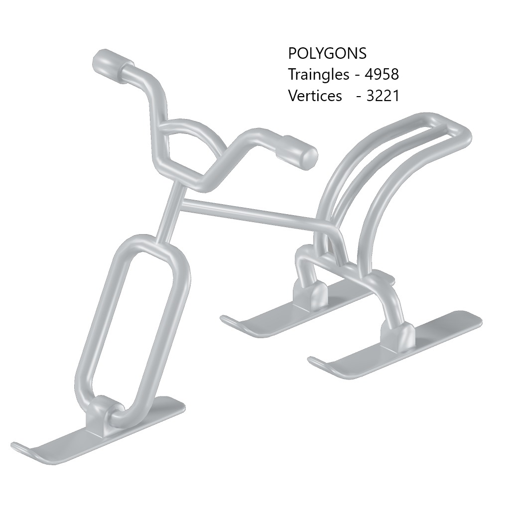 Games Kids Skating Bike Low-poly 3D model_1