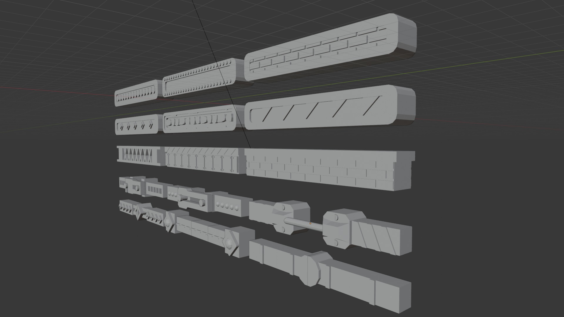 Platform Game Assets Low-poly 3D model_3
