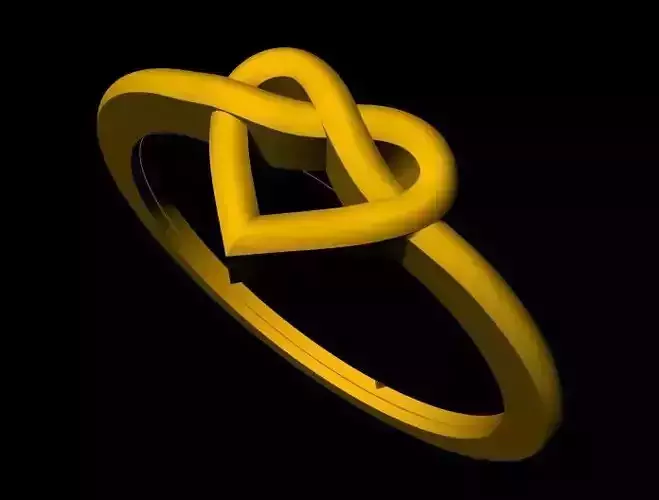 Heart Infinity Ring 3dm file