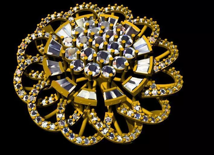 Cocktail Ring 3dm file 3D print model_0