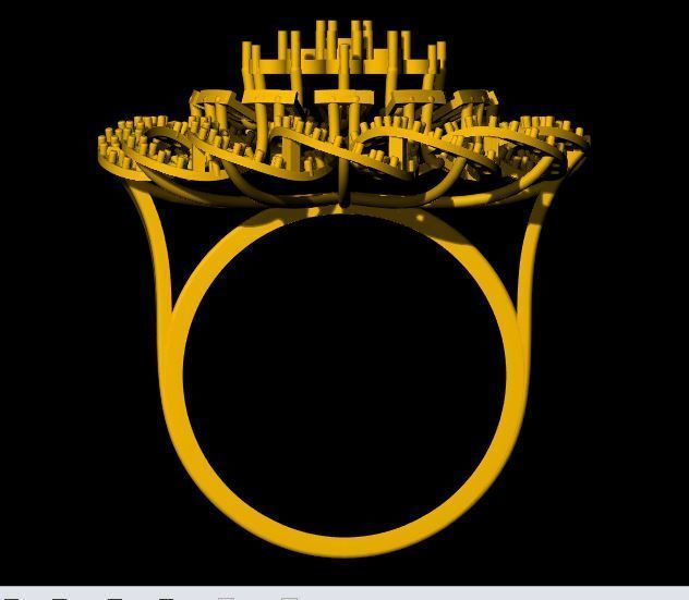 Cocktail Ring 3dm file 3D print model_5