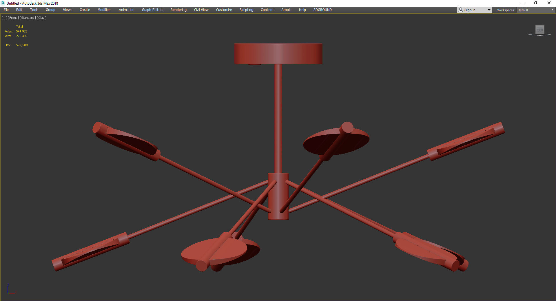 PACE pendant Low-poly 3D model_2