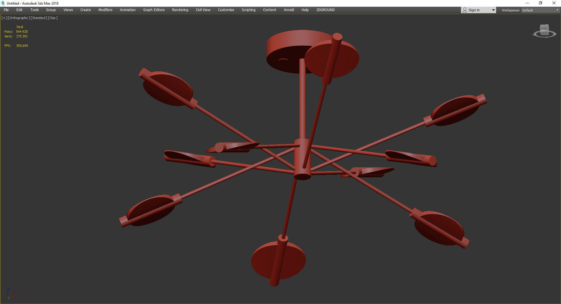 PACE pendant Low-poly 3D model_3