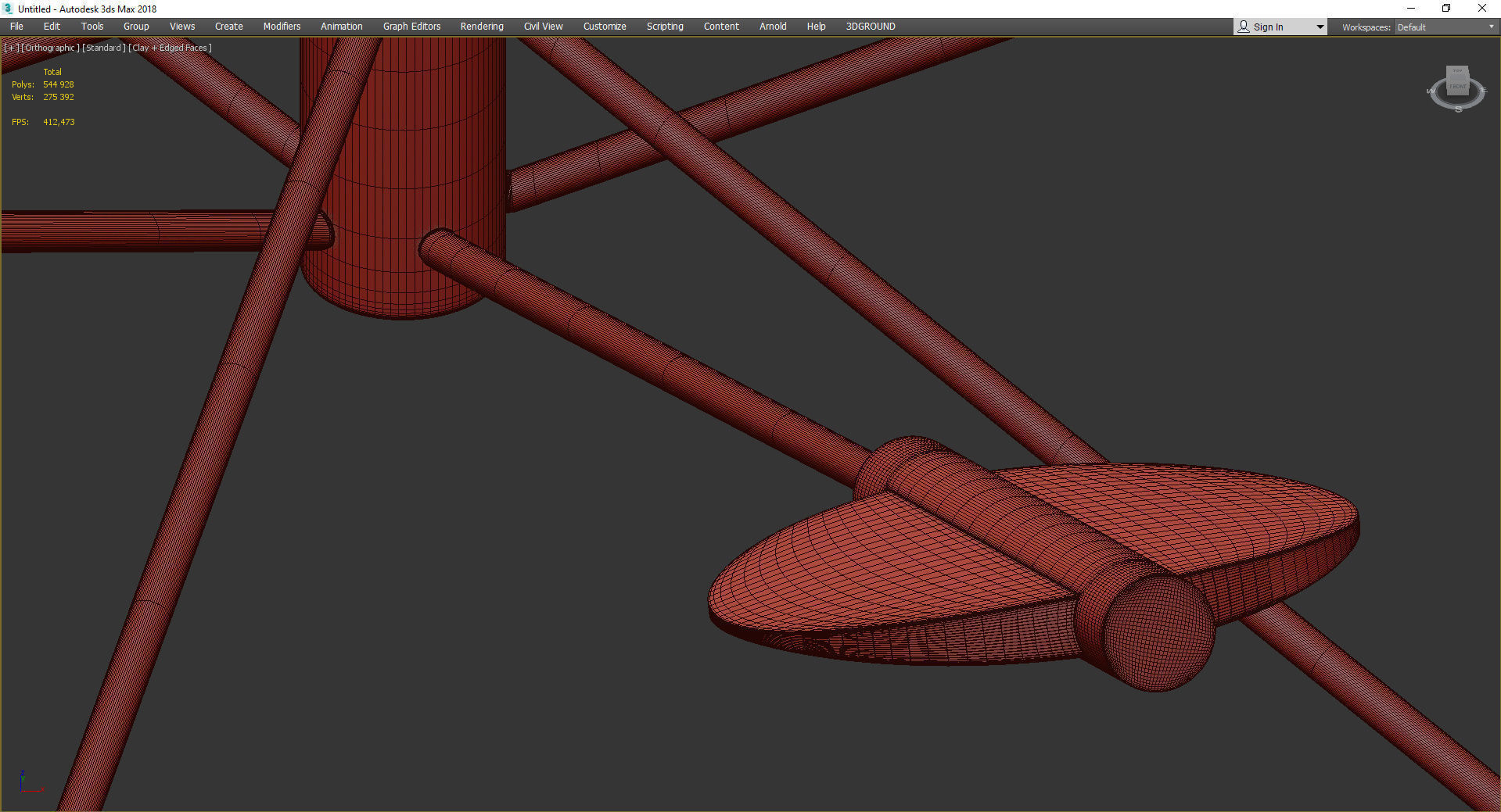 PACE pendant Low-poly 3D model_5