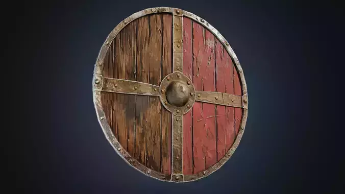 Round viking shield