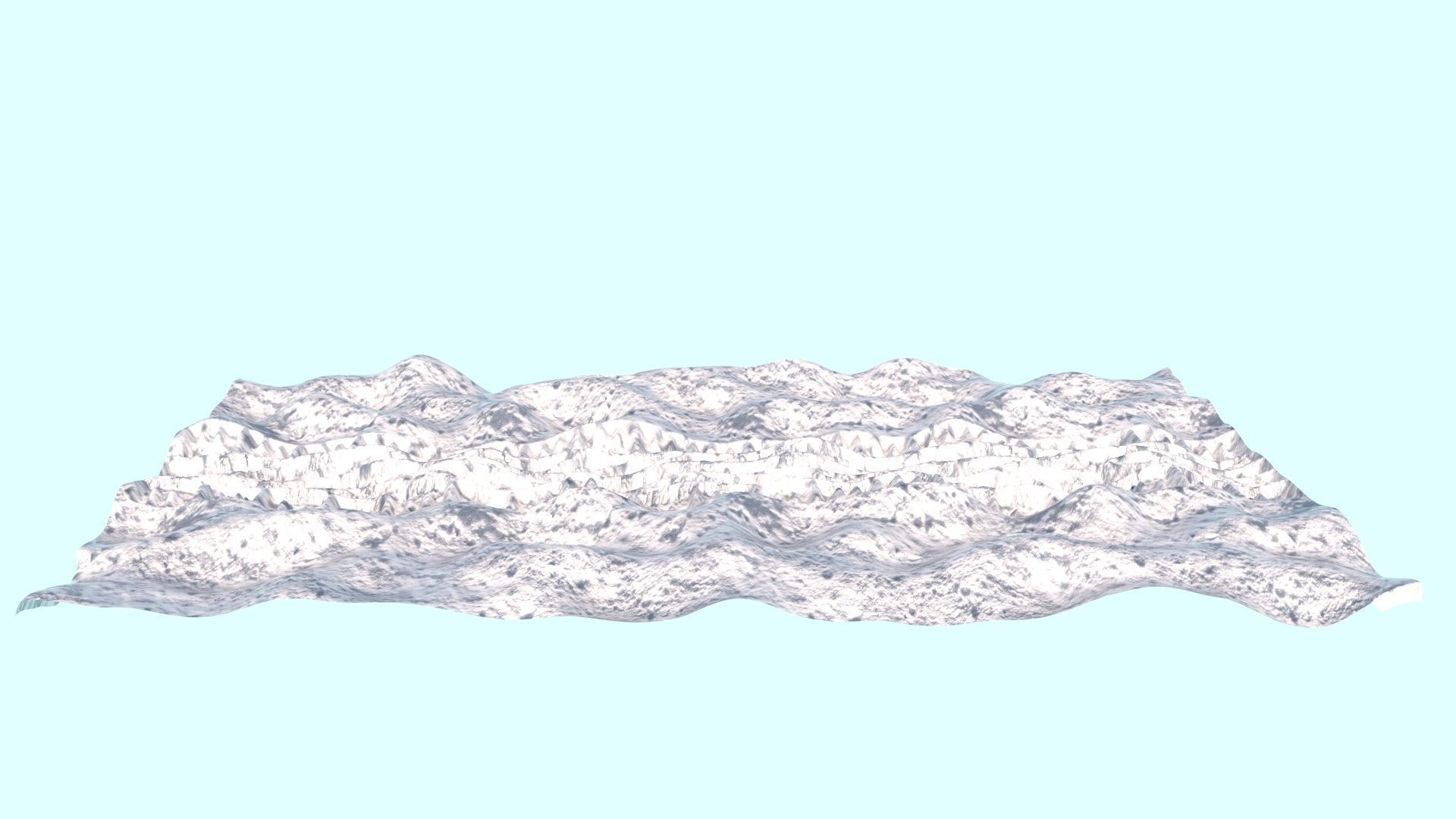 Car Track On The Snow 3D model_3