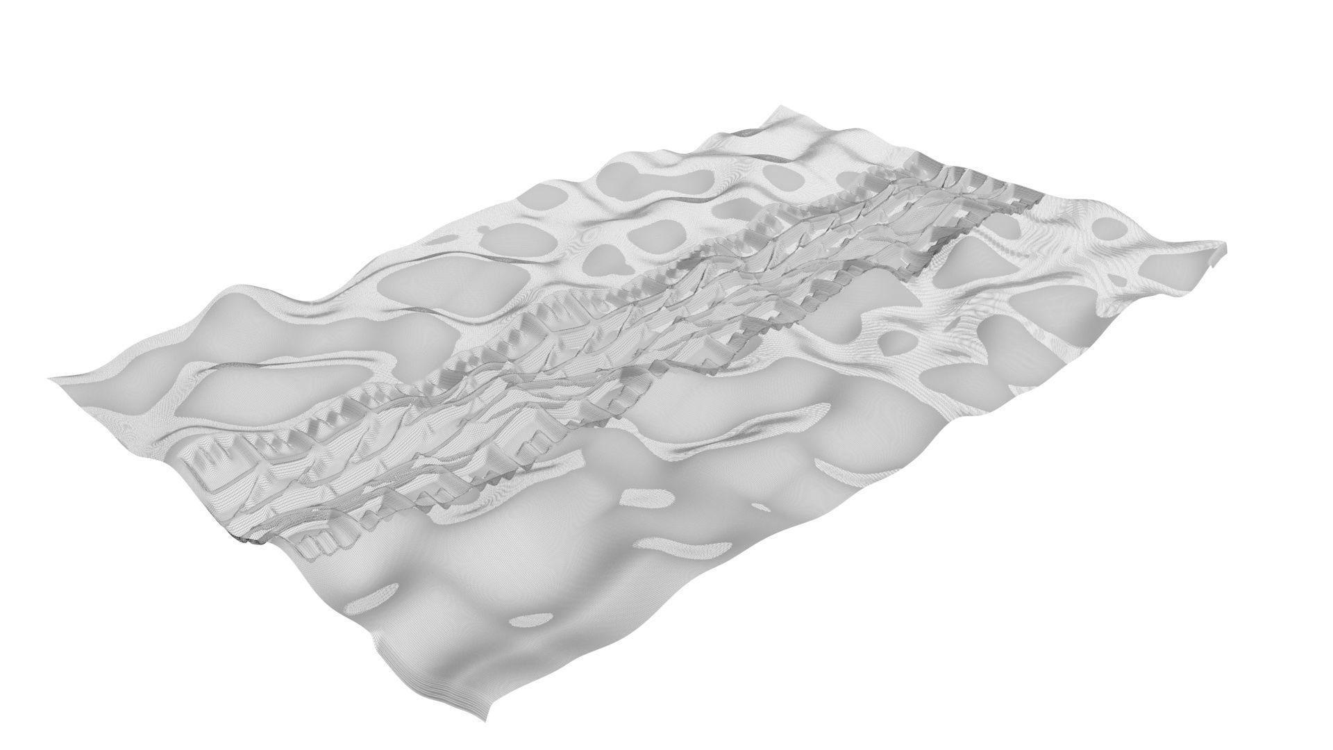 Car Track On The Snow 3D model_8