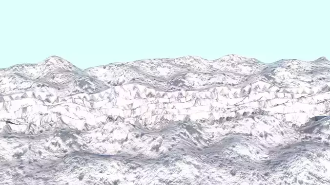 Car Track On The Snow 3D model