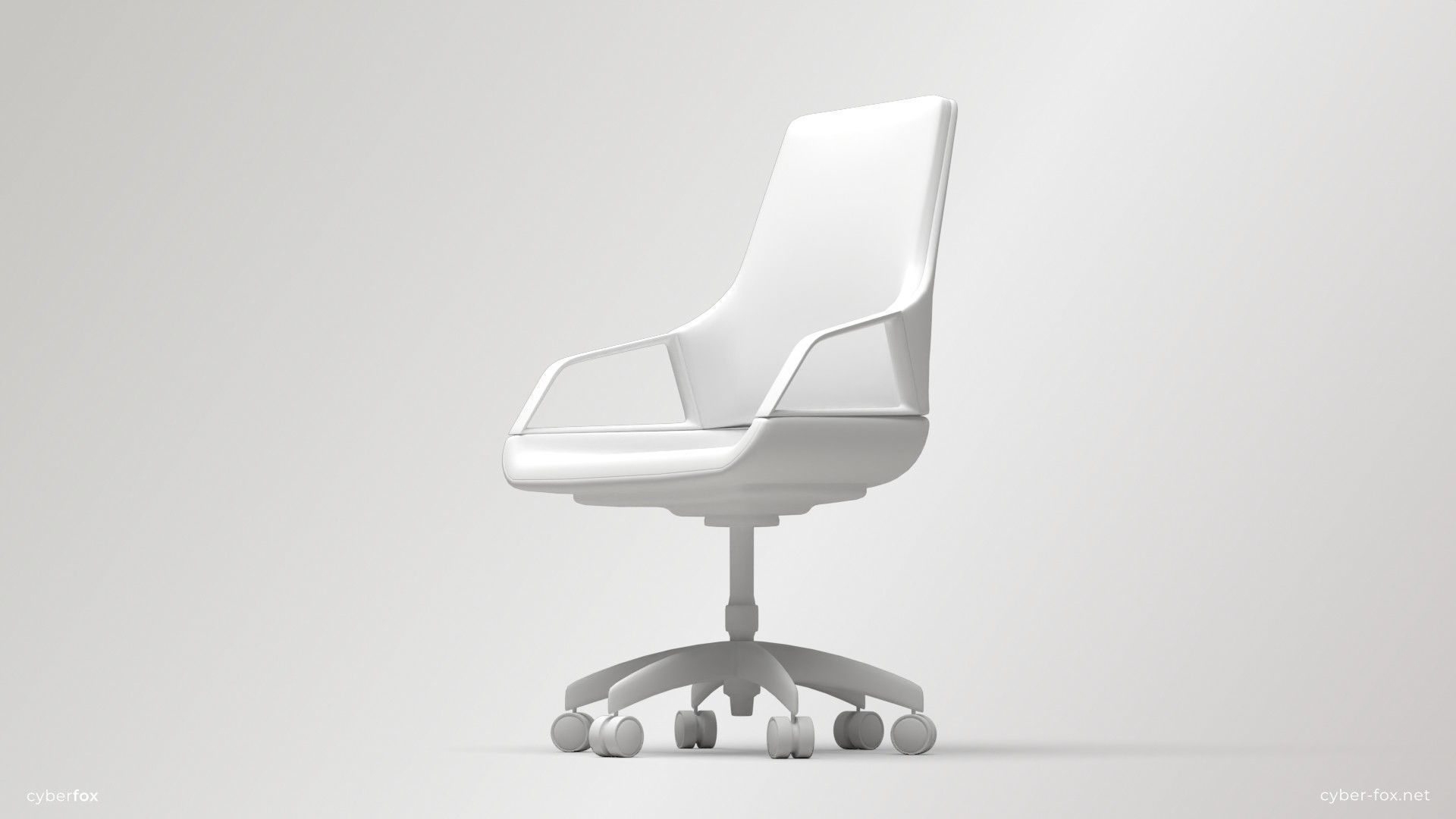 Modern Office Chair Low-poly 3D model_7