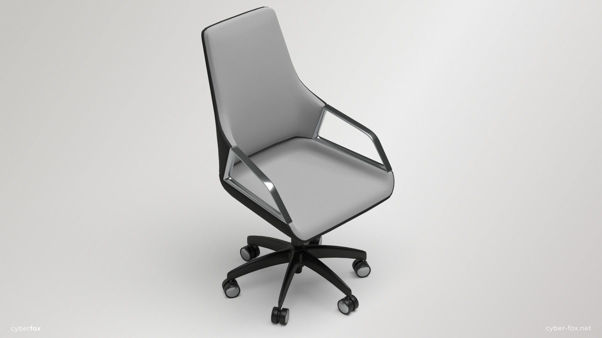 Modern Office Chair Low-poly 3D model_1