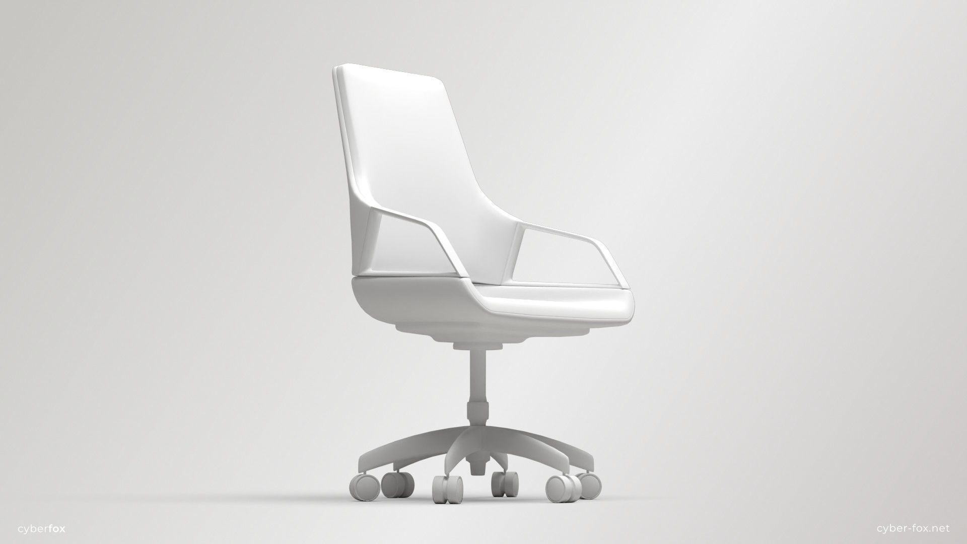 Modern Office Chair Low-poly 3D model_5