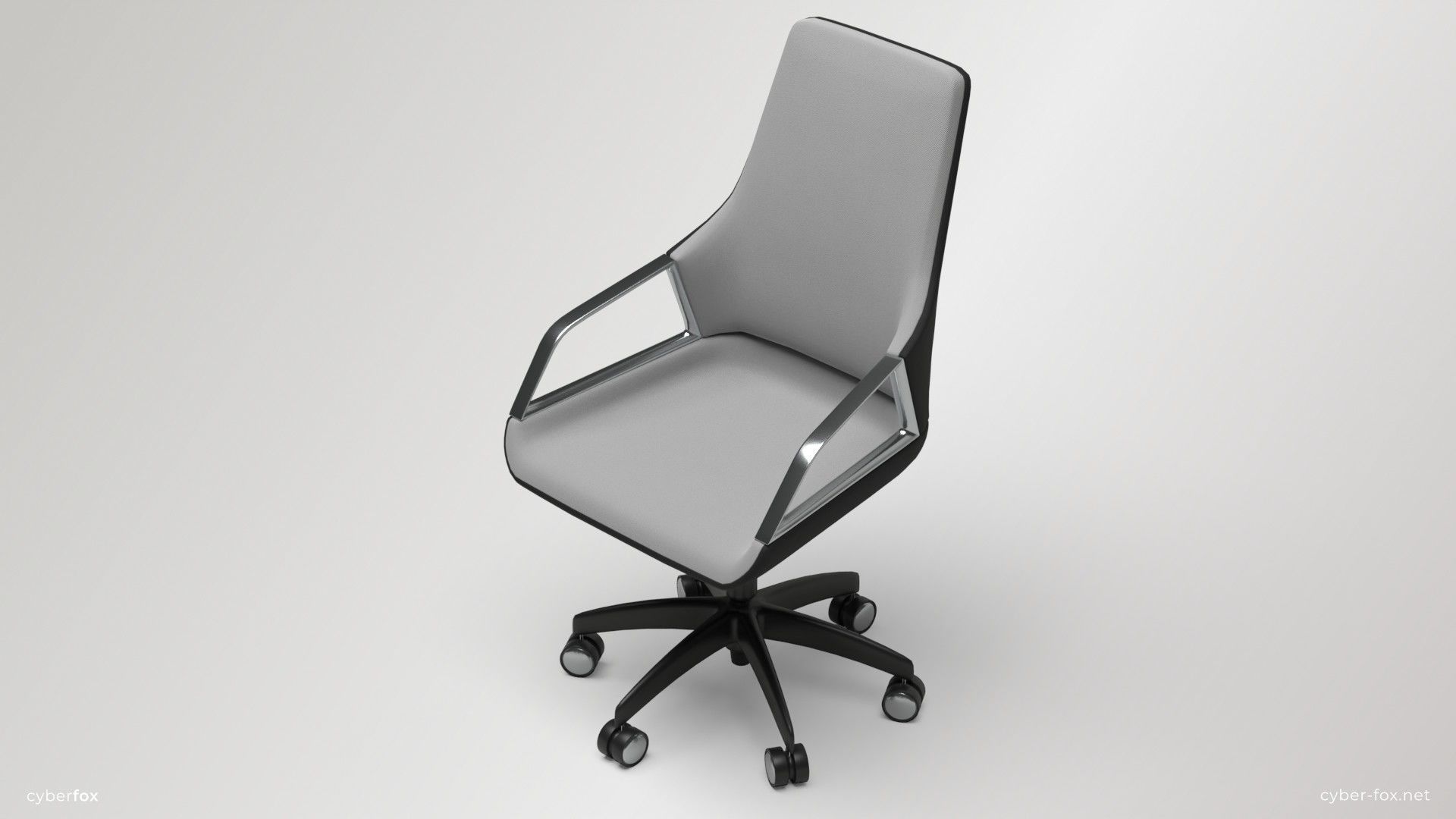 Modern Office Chair Low-poly 3D model_3