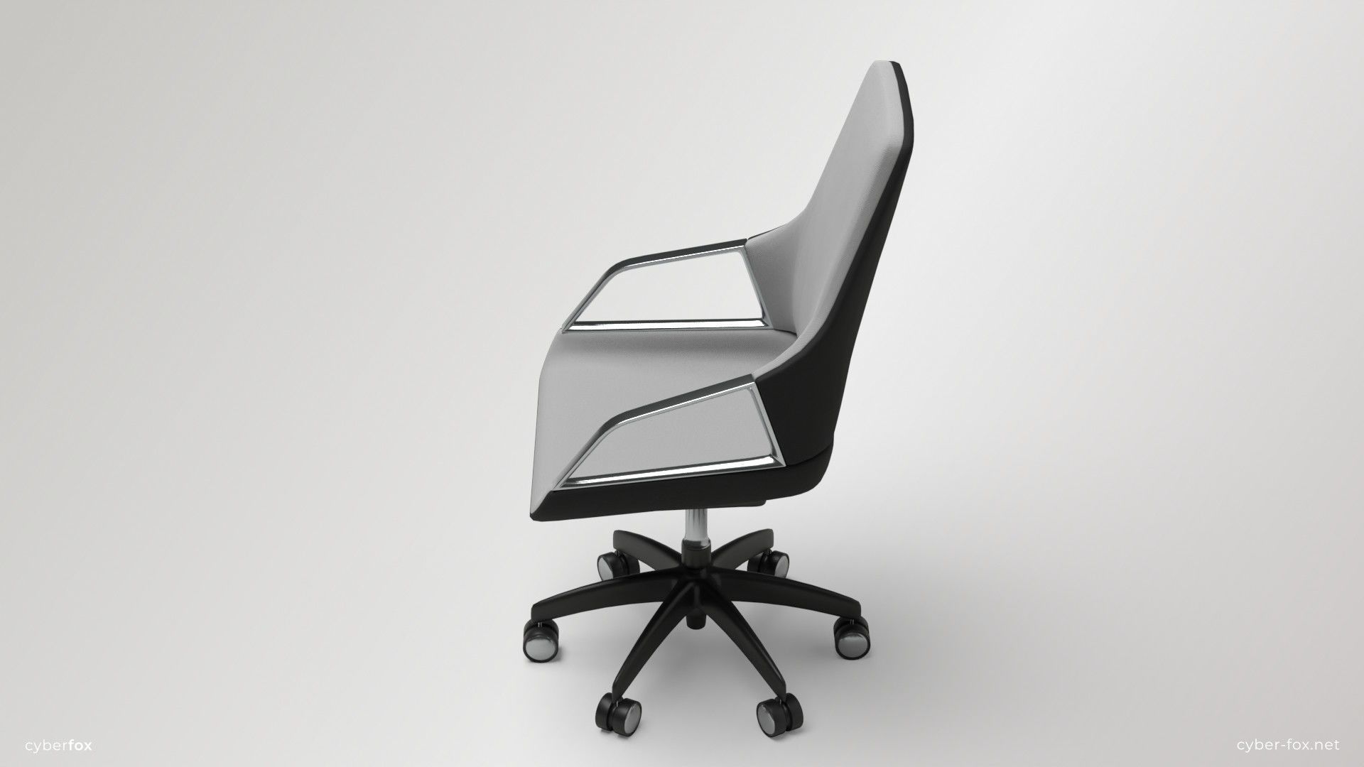 Modern Office Chair Low-poly 3D model_4